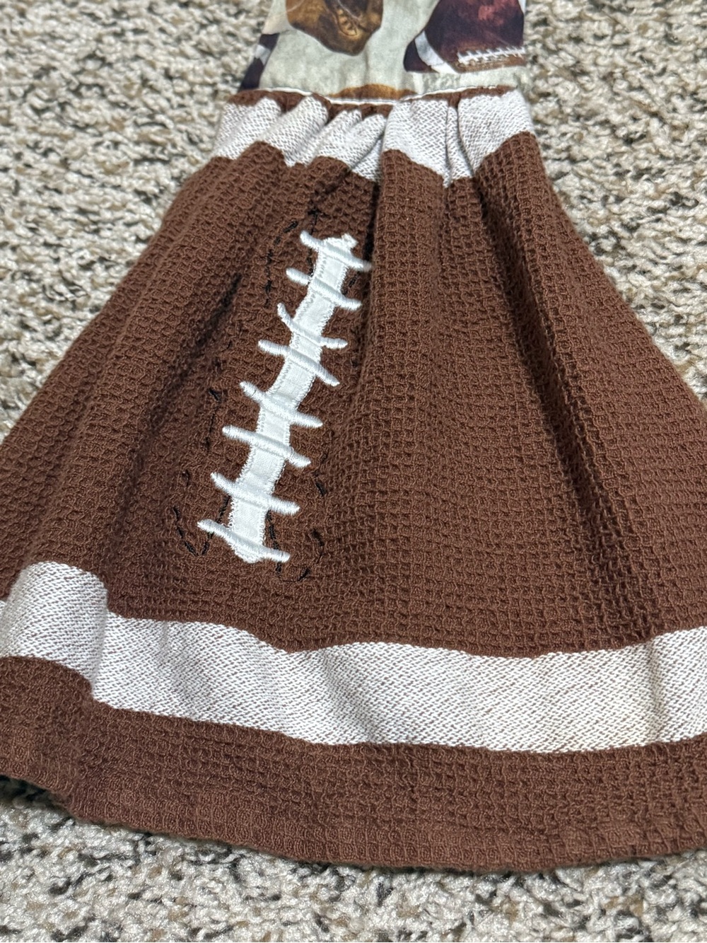 Kitchen Scarf, Football Print - Picture 3 of 4